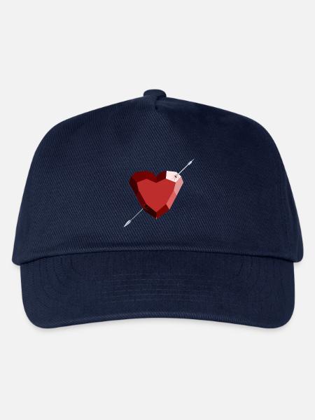 Wounded Ruby Heart – Liebe, Schönheit und Trennung - Kinder Basecap - Navy