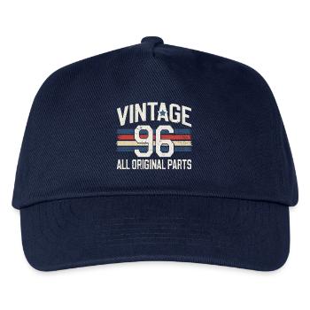 Vintage 1996 Retro Retrolook Geburtstag - Kinder Basecap - Navy - Vorne