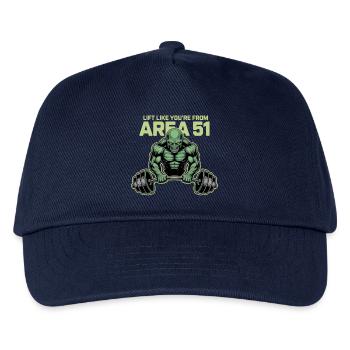 Lift Like You Are From Area 51 Alien - Kinder Basecap - Navy - Vorne