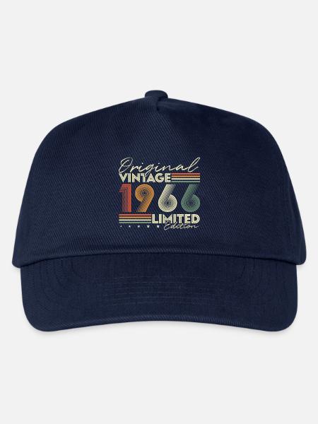 Original 1966 Jahrgang Vintage Geburtstag Retro - Kinder Basecap - Navy