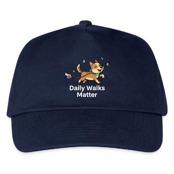 Daily walks count - Kids’ Baseball Cap - navy - Front