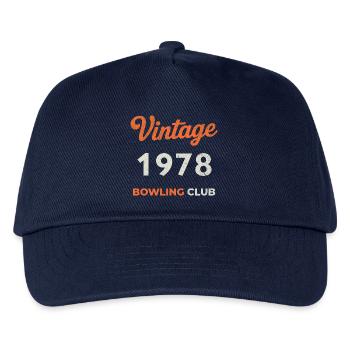 Vintage 1978 – Bowling Club Retro Geburtsjahr - Kinder Basecap - Navy - Vorne