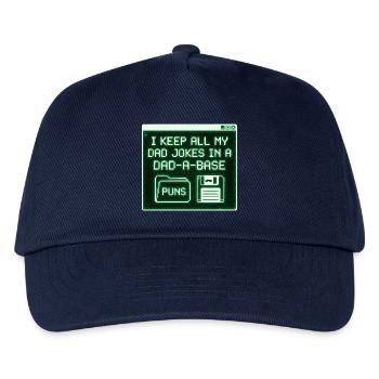 I Keep All My Dad Jokes In A Dad A Base - Kids’ Baseball Cap - navy - Front