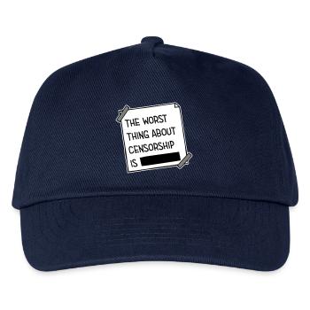 Le pire dans la censure, c’est l’ironie amusante - Casquette de baseball Enfant - marine - Devant