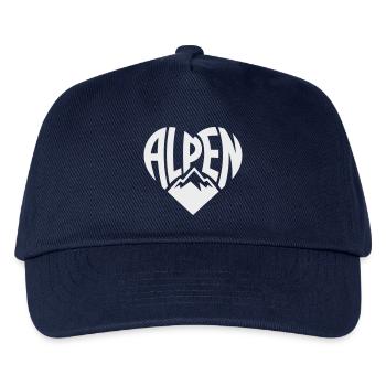 Alpen HerzTypo  - Kinder Basecap - Navy - Vorne