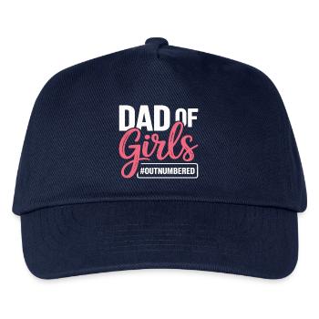 Dad of Girls Outnumbered Girl Dad - Kids’ Baseball Cap - navy - Front