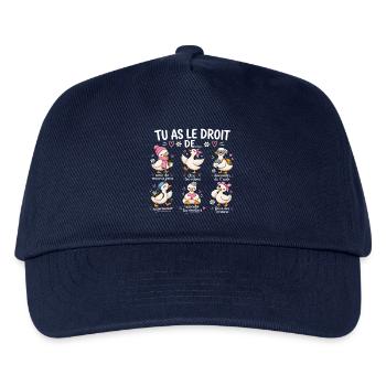 Du hast das Recht auf... – Positive Bestätigung - Kinder Basecap - Navy - Vorne