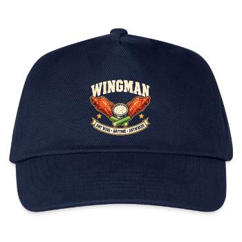 Wingman – Chicken Wings Food Humor - Kinder Basecap - Navy - Vorne