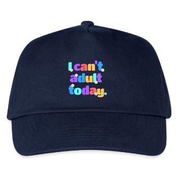 I Can't Adult Today Lustig Retro Spruch Geschenk - Kinder Basecap - Navy - Vorne