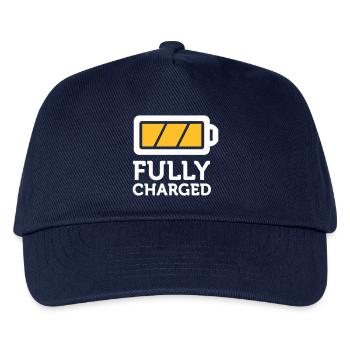 Ich bin voll aufgeladen! - Kinder Basecap - Navy - Vorne