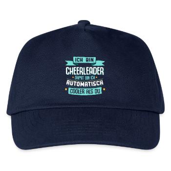 Ich bin Cheerleader, damit cooler als du. - Kinder Basecap - Navy - Vorne