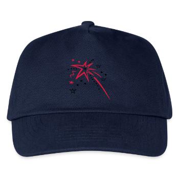 Feuerwerk mit vielen Sternen - Kinder Basecap - Navy - Vorne