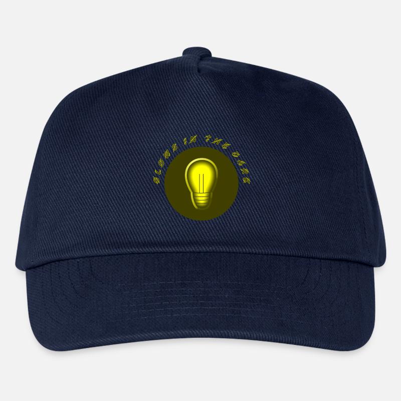 glows in the dark electro current problem - Kids’ Baseball Cap - navy