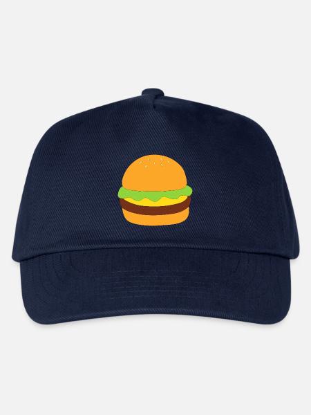 Burger, fast food, essen, kochen - Kinder Basecap - Navy