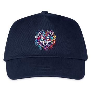 Wolf - Kids’ Baseball Cap - navy - Front
