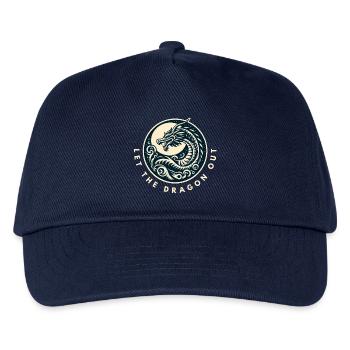 Lass den Drachen raus - Kinder Basecap - Navy - Vorne