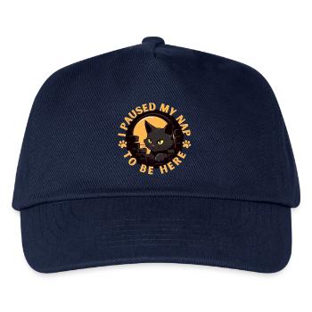 I paused my nap to be here - Kids’ Baseball Cap - navy - Front