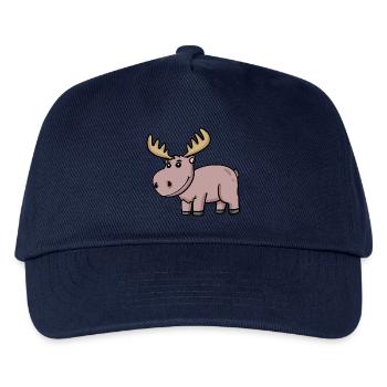 Elch Tier - Kinder Basecap - Navy - Vorne