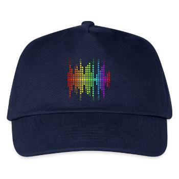 Vibrant Equalizer Sound Wave Pattern - Kids’ Baseball Cap - navy - Front