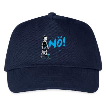 Boy Power NO Frecher Junge Protest Statement - Kinder Basecap - Navy - Vorne