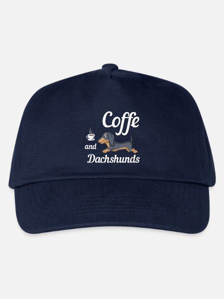 Kaffee Und Dackel T-Shirt - Kinder Basecap - Navy