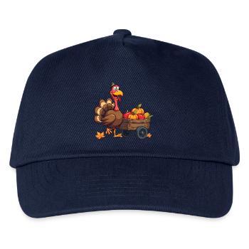 Thanksgiving Lustiger Thanksgiving Truthahn - Kinder Basecap - Navy - Vorne