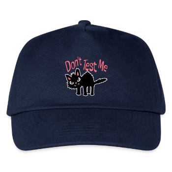 Ne me teste pas, chat coquin, citation drôle : logo - Casquette de baseball Enfant - marine - Devant