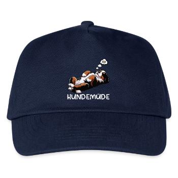 Hundemüde Berner Sennenhund Sennenhunde Berner - Kinder Basecap - Navy - Vorne