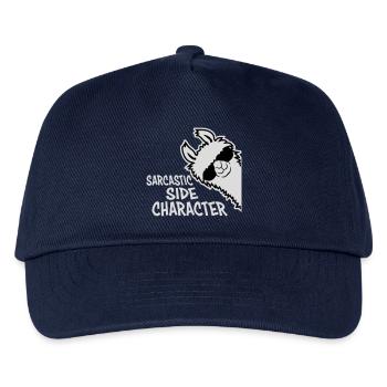 Lama Alpaka Sarcastic Side Character Sarkastisch - Kinder Basecap - Navy - Vorne