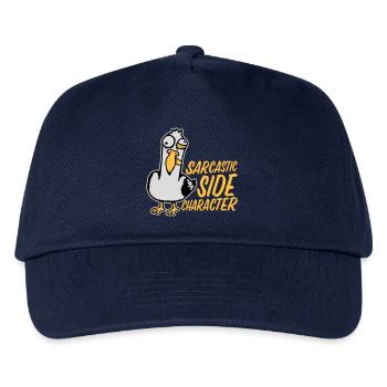 Verrückte Möwe Sarcastic Side Character Lustig - Kinder Basecap - Navy - Vorne