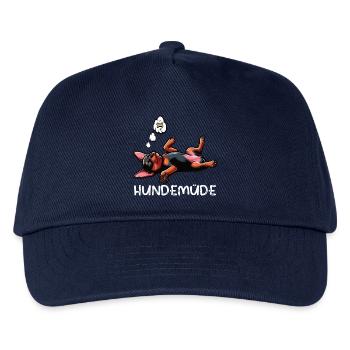Hundemüde Zwergpinscher Pinscher Pinscherbesitzer - Kinder Basecap - Navy - Vorne