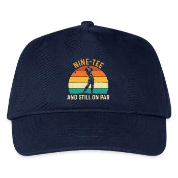 Neun Abschlag immer noch auf Par, 90. Golf-Geburtstag - Kinder Basecap - Navy - Vorne