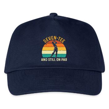 Sieben Abschlag immer noch auf Par 70. Golf-Geburtstag - Kinder Basecap - Navy - Vorne