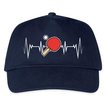 Tischtennis Herzschlag Geschenkidee - Kinder Basecap - Navy - Vorne
