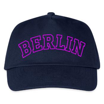 Neon Berlin Bogen Typografie - Kinder Basecap - Navy - Vorne