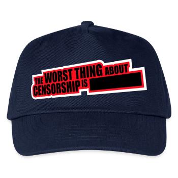 Le pire dans la censure, c’est l’ironie amusante - Casquette de baseball Enfant - marine - Devant