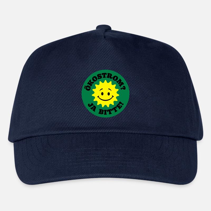ökostrom ja bitte, atomkraft nein danke, bio öko - Kinder Basecap - Navy