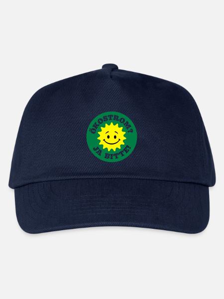 ökostrom ja bitte, atomkraft nein danke, anti - Kinder Basecap - Navy