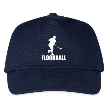Floorball Unihockey Geschenk - Kinder Basecap - Navy - Vorne
