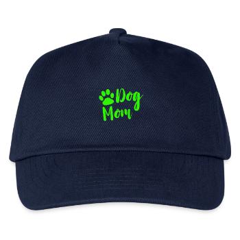 Dog Mom mit Pfote in gruen als Geschenk - Kinder Basecap - Navy - Vorne