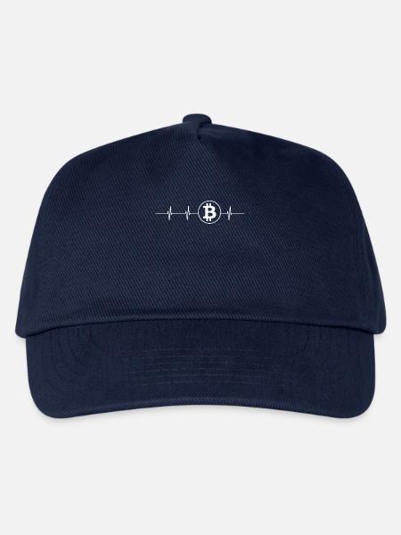 bitcoin heartbeat - Kinder Basecap - Navy
