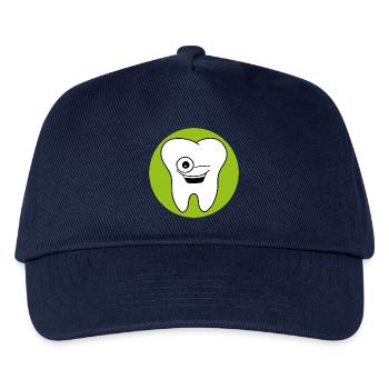 Zahnarztpraxis Logo Zahn - Kinder Basecap - Navy - Vorne