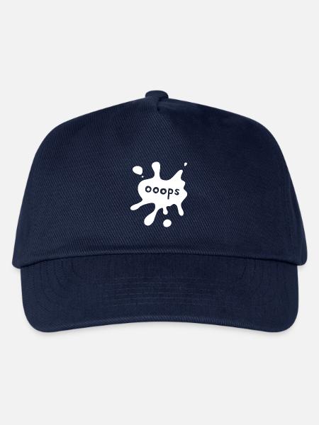 Fleck ooops white - Kinder Basecap - Navy