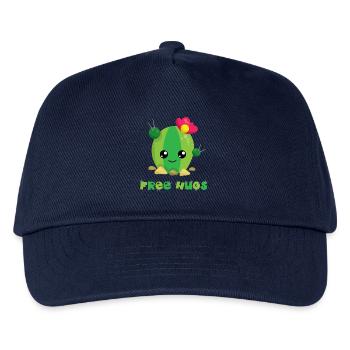 FREE HUGS - Süßer Comic Kaktus Geschenk Shirts - Kinder Basecap - Navy - Vorne