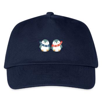 Glückliche Pinguine - Kinder Basecap - Navy - Vorne