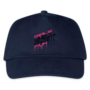 graffiti stempel tropfen girls just wanna have fun - Kinder Basecap - Navy - Vorne