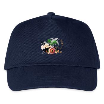 Musik-Lautsprecher mit Klavier - Kinder Basecap - Navy - Vorne
