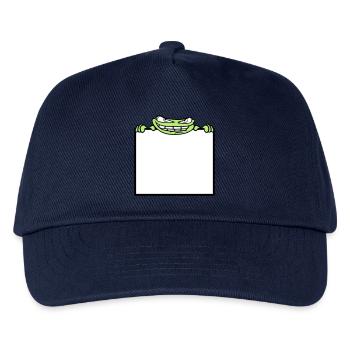 bouclier de grenouille cacher texte de texte écrire mau - Casquette de baseball Enfant - marine - Devant
