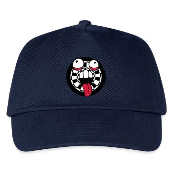 darts spielen verein pfeil zielscheibe verrueckt g - Kinder Basecap - Navy - Vorne