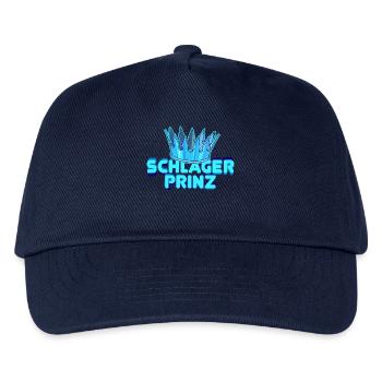 Schlager Prinz Volksmusik Fan Krone Statement - Kinder Basecap - Navy - Vorne